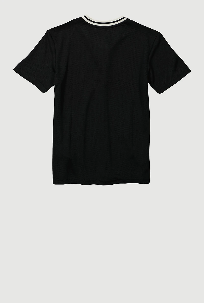 Boys Puma Sports Club T Shirt, Black,