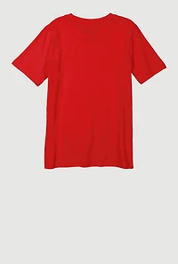 Boys Puma Crew Neck Graphic Tee, Red,