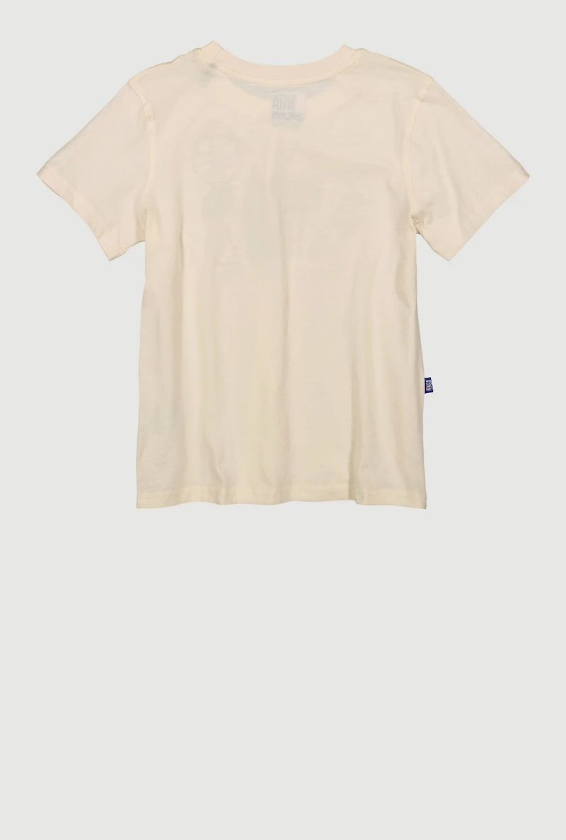 Boys NBA Basketball Graphic Tee and Socks, Beige, Size 10-12