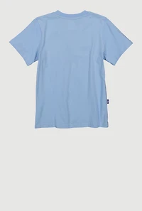 Boys NBA Spinning Basketball Graphic Tee and Socks, Blue, Size 10-12