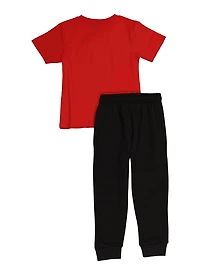 Little Boys Legend Graphic Tee and Joggers, Red, Size 4