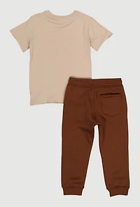 Little Boys Teddy Official Bear Graphic Tee and Sweatpants