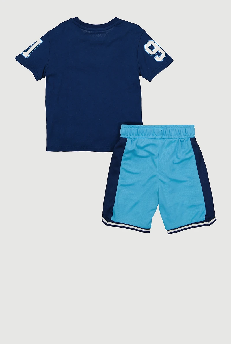 Little Boys Sonic 91 Graphic Tee and Shorts