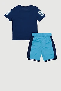 Little Boys Sonic 91 Graphic Tee and Shorts