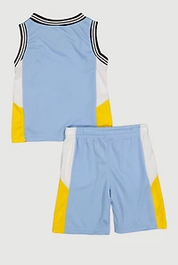 Little Boys 23 GOAT Graphic Mesh Jersey and Shorts with Bucket Hat