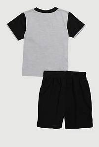 Little Boys Hype Legend 23 Graphic Tee and Jersey Mesh Shorts, Multi,