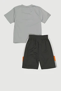 Little Boys 23 Legend Tee and Shorts, Grey, Size 4