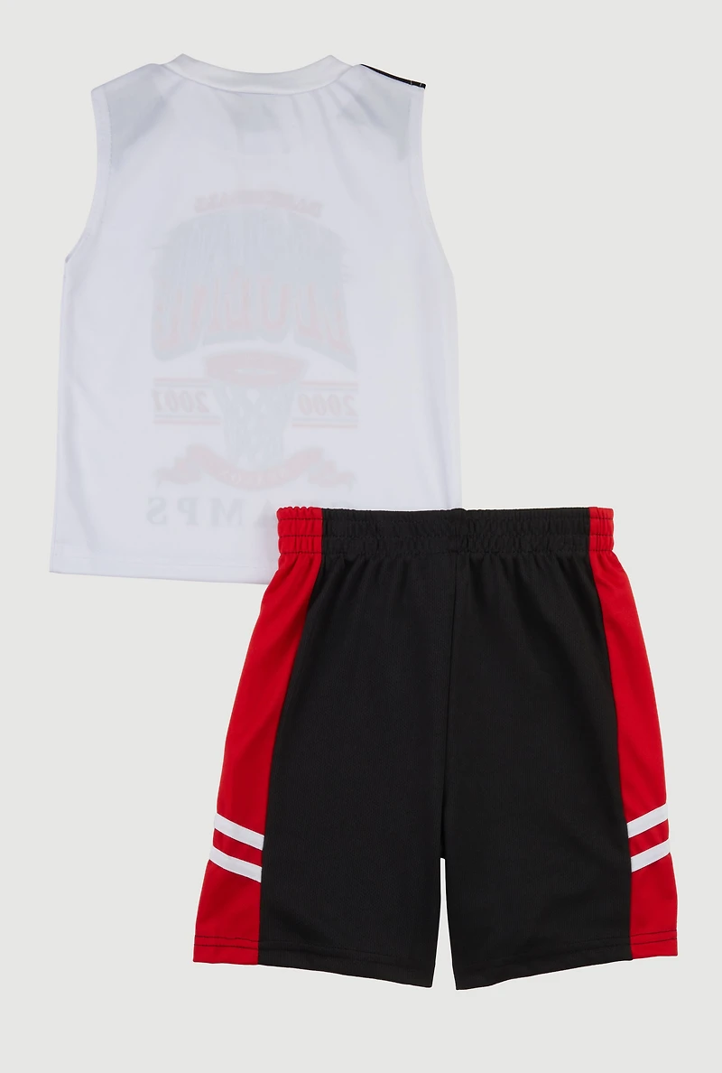 Little Boys Basketball Legend Muscle Tee and Shorts