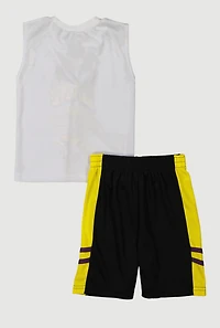 Little Boys Basketball Legend Muscle Tee and Shorts, Multi,