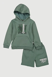 Little Boys Exclusive Skills Hoodie and Sweatshorts