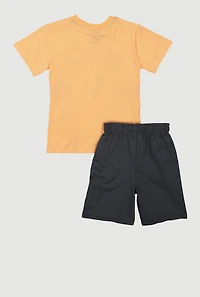 Little Boys Goat Graphic Tee and Shorts, Multi,