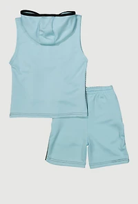 Little Boys Legend Print Cargo Tee and Shorts