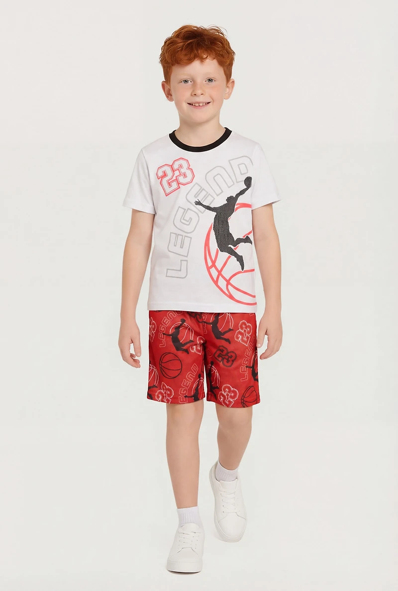 Little Boys 23 Legend Graphic Tee and Shorts