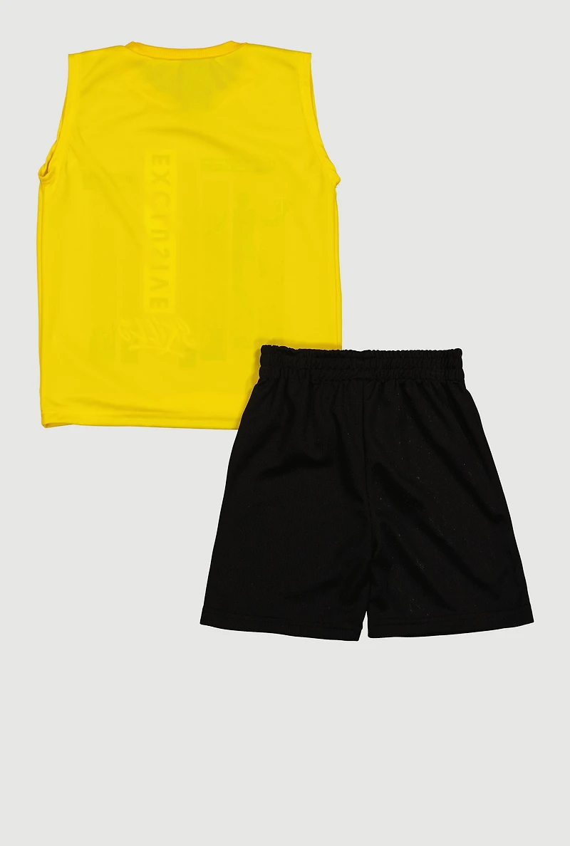 Little Boys Exclusive Skills Graphic Tee and Shorts