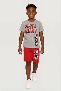 Little Boys Skys The Limit Graphic Tee and Shorts