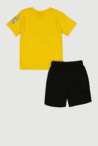 Little Boys King of The Street Graphic Tee and Shorts