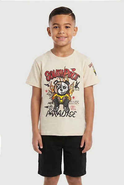 Little Boys Path To Paradise Graphic Tee and Shorts