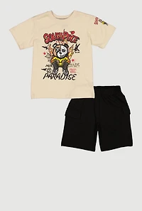 Little Boys Path To Paradise Graphic Tee and Shorts