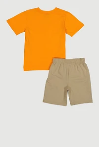 Little Boys Bring The Noise Hustle Graphic Tee and Shorts