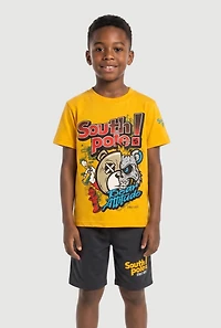 Little Boys Bear Attitude Graphic T-Shirt and Shorts