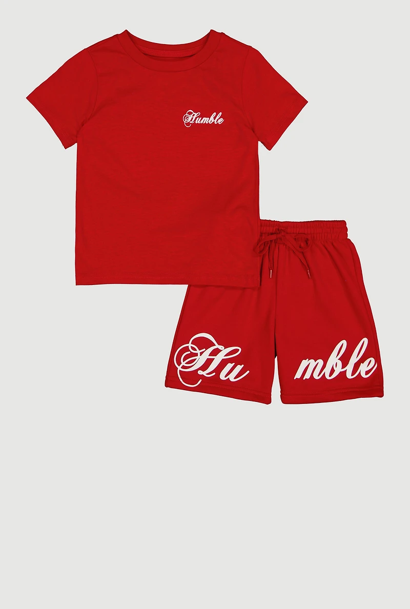 Little Boys Humble T-Shirt and Sweatshorts