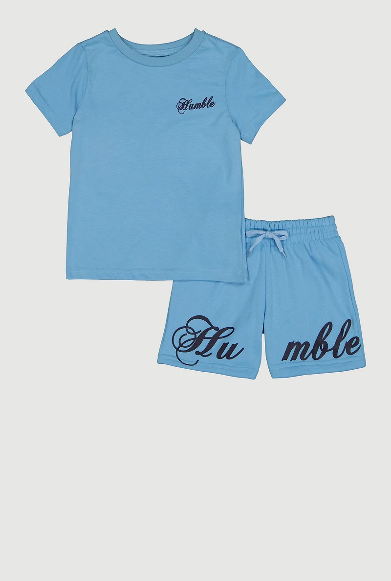 Little Boys Humble Tee and Sweatshorts