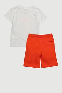 Boys Saint Follow No One Los Angeles Tee and Shorts 2 Piece Set, Multi, Size 4