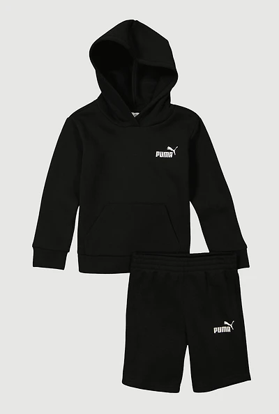 Little Boys Puma Hooded Sweatshirt and Sweatshorts