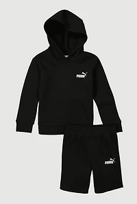 Little Boys Puma Hooded Sweatshirt and Sweatshorts