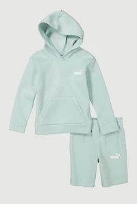 Little Boys Puma Graphic Hoodie and Sweatshorts