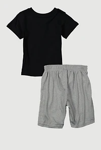 Little Boys NBA Graphic Tee and Shorts Set, Black, Size 4