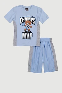Boys Champs MVP Graphic Tee and Shorts
