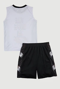 Boys The Hype Is Real Graphic Tee and Jersey Mesh Shorts, Multi, Size 16-18