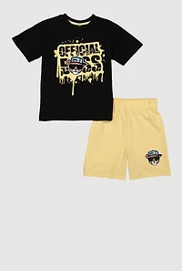 Boys Official Boss Graphic Tee and Shorts