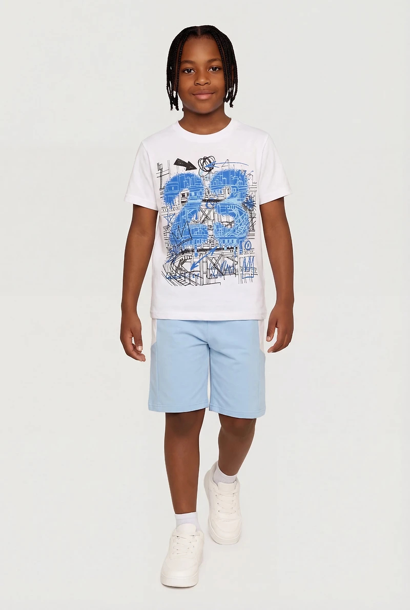 Boys 23 Graphic T-Shirt and Shorts