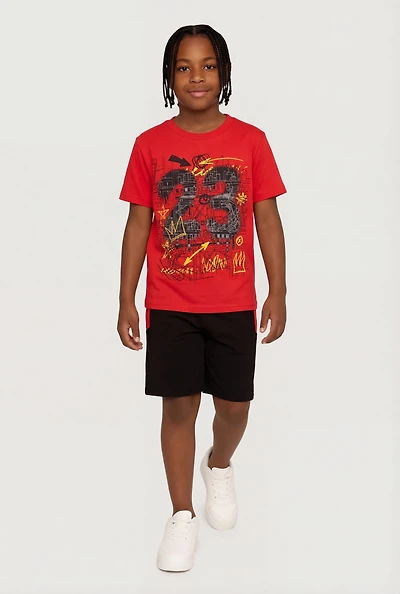 Boys 23 Graphic T-Shirt and Shorts