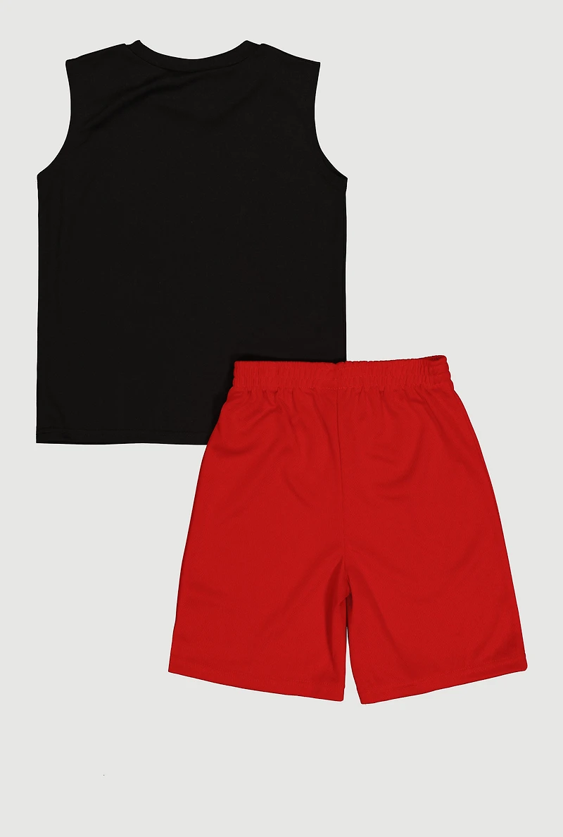 Boys Fly Since 23 Graphic Tank Top and Jersey Mesh Shorts