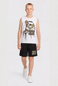 Boys Fly Since 23 Graphic Tank Top and Jersey Mesh Shorts