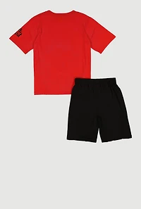 Boys Graffiti Bear Tee and Sweatshorts