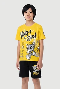 Boys King of The Street Graphic Tee and Shorts