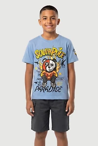 Boys Paradise Bear Graphic Tee and Shorts