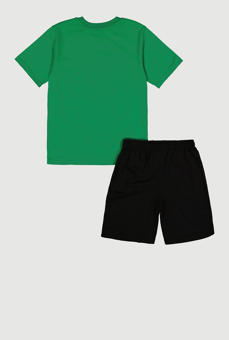 Boys Hustle Graphic Tee and Shorts Set