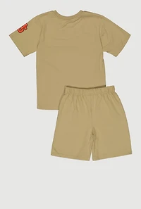 Boys Graffiti Bring The Noise Graphic Tee and Shorts