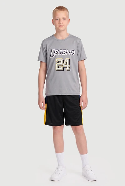 Boys Legend 24 Graphic Tee and Color Blocked Shorts