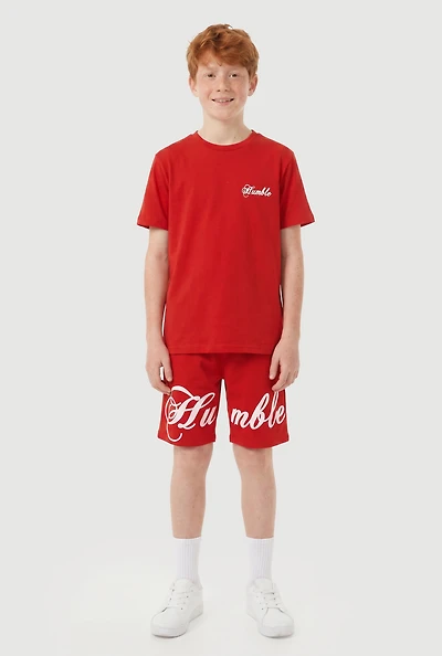 Boys Short Sleeve Humble Graphic Tee and Shorts