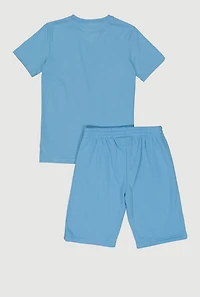 Boys Humble Graphic Tee and Drawstring Waist Shorts