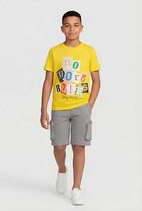 Boys No More Rules Graphic Tee and Sweatshorts