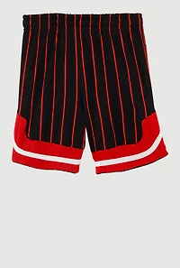 Little Boys Striped Graphic Basketball Shorts, Multi, Size 7