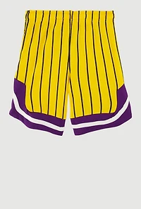 Little Boys Striped Graphic Basketball Shorts