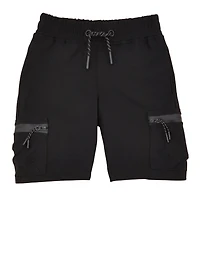 Little Boys Twill Zip Pocket Cargo Shorts